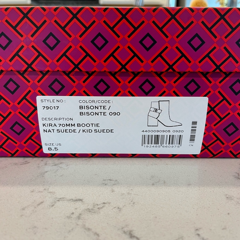 TORY BURCH- Kira 70mm Suede Bootie. 8.5 - Picture 3 of 13